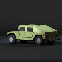 Humvee 3D model Low-poly 3D model - Thumbnail 1