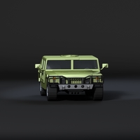 Humvee 3D model Low-poly 3D model - Thumbnail 3
