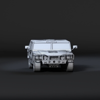 Humvee 3D model Low-poly 3D model - Thumbnail 4