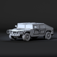 Humvee 3D model Low-poly 3D model - Thumbnail 5