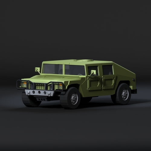 Humvee 3D model Low-poly 3D model