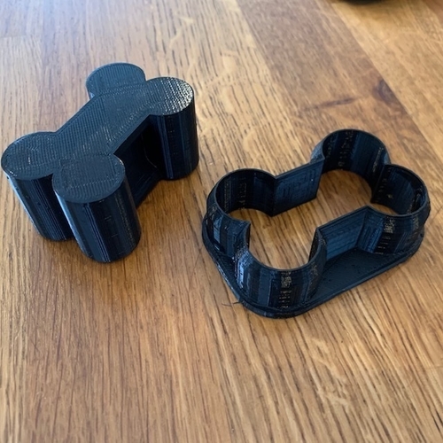 brock dog bone cookie cutter with press 3D Print 365260