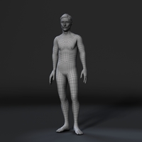 Animated Naked Old Man-Rigged 3d game character Low-poly - Thumbnail 3