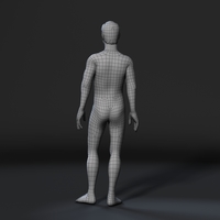 Animated Naked Old Man-Rigged 3d game character Low-poly - Thumbnail 4