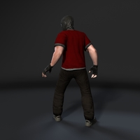 Animated Gang Man-Rigged 3d game character Low-poly 3D model  - Thumbnail 1