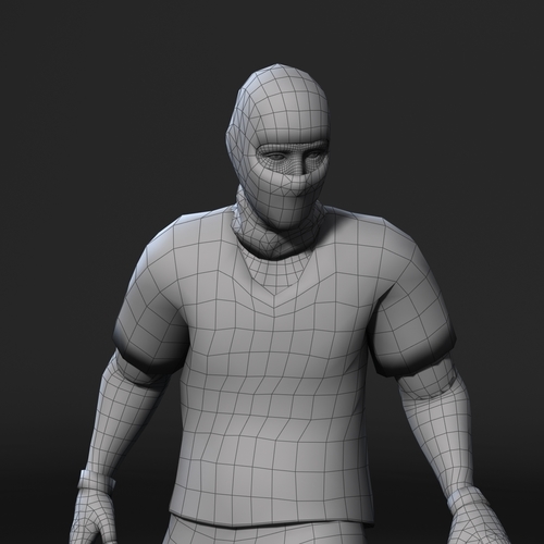 Animated Gang Man-Rigged 3d game character Low-poly 3D model  3D Print 365457