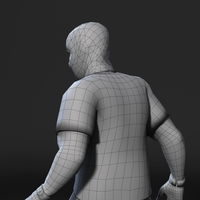 Animated Gang Man-Rigged 3d game character Low-poly 3D model  - Thumbnail 9
