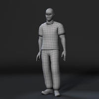 Animated Gang Man-Rigged 3d game character Low-poly 3D model - Thumbnail 6