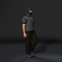 Animated Gang Man-Rigged 3d game character Low-poly 3D model - Thumbnail 3