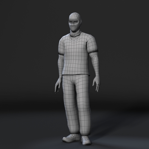 Animated Gang Man-Rigged 3d game character Low-poly 3D model 3D Print 365477