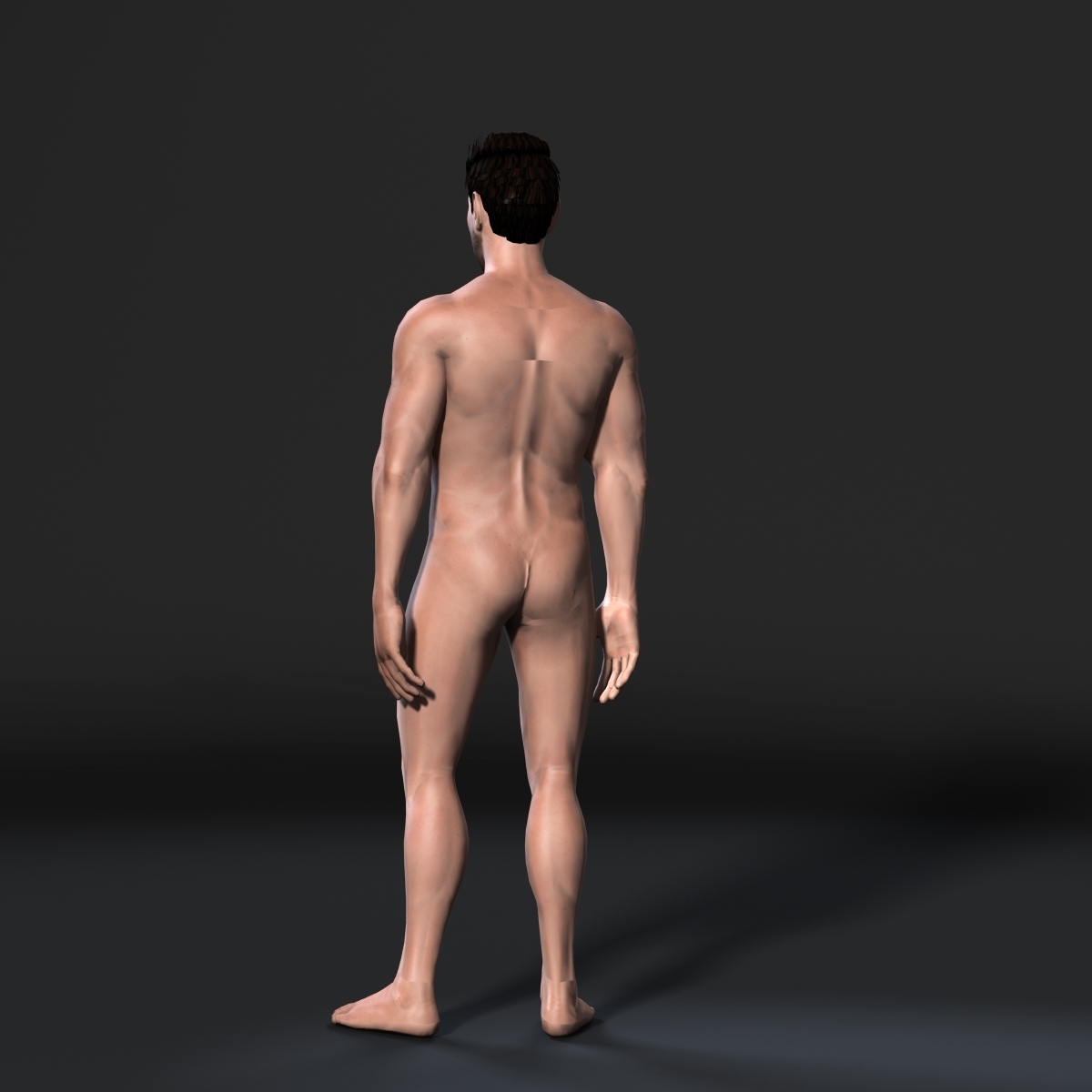 Animated Naked Man-Rigged 3d game character Low-poly 3D model 3D Print 365487
