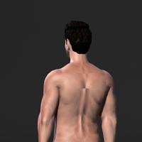 Animated Naked Man-Rigged 3d game character Low-poly 3D model - Thumbnail 4