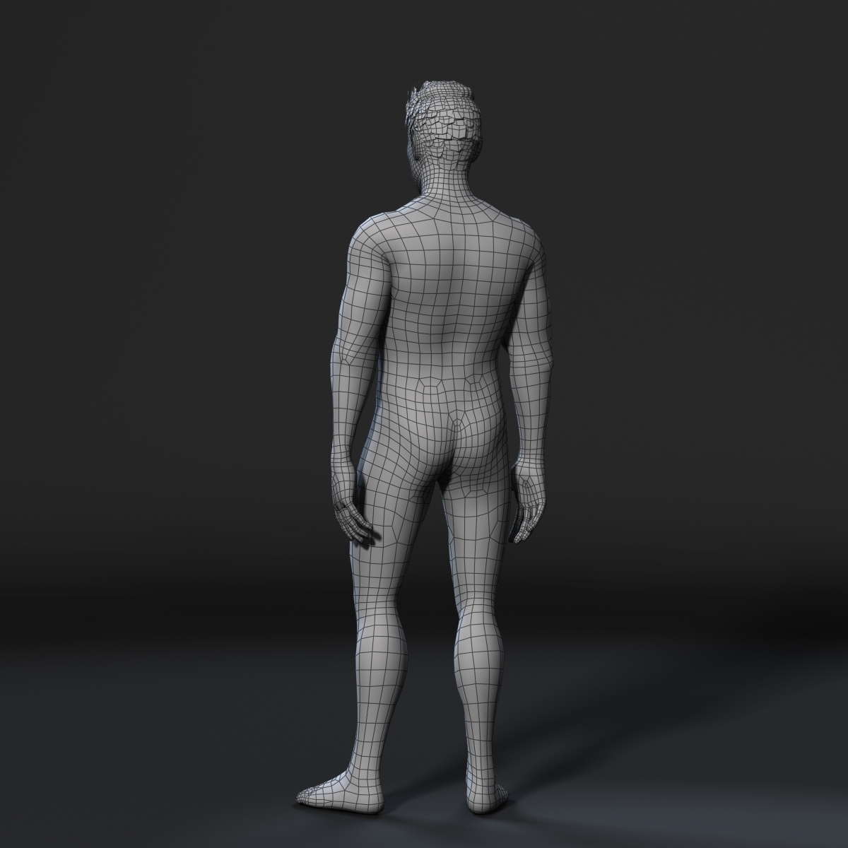 Animated Naked Man-Rigged 3d game character Low-poly 3D model @ Pinshape