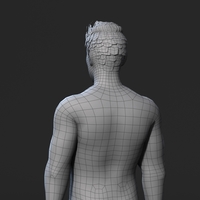 Animated Naked Man-Rigged 3d game character Low-poly 3D model - Thumbnail 7