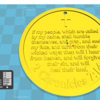 Small 2 Chronicles 7:14 Medallion 3D Printing 365685