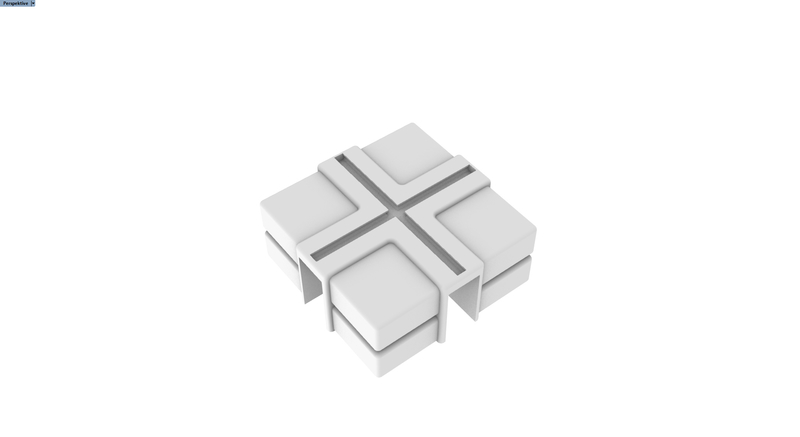 STICO Furniture Cross-Corner with backplate