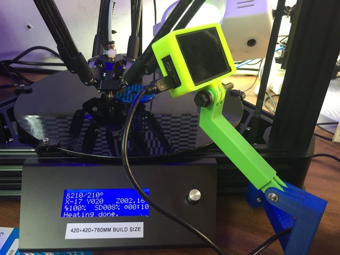 GoPro mount for Delta 3dprinter 3D Print 36628