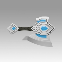 World Of Warcraft Shadowlands Axe Bastion Cosplay - Thumbnail 3