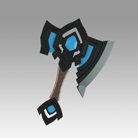 Small World Of Warcraft Shadowlands Axe Bastion Cosplay weapon prop 3D Printing 366453