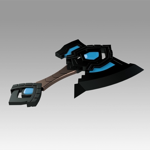 World Of Warcraft Shadowlands Axe Bastion Cosplay weapon prop 3D Print 366454