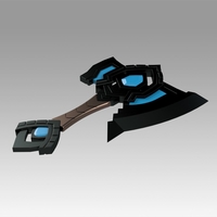 World Of Warcraft Shadowlands Axe Bastion Cosplay weapon prop - Thumbnail 2