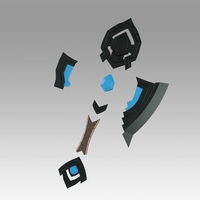 World Of Warcraft Shadowlands Axe Bastion Cosplay weapon prop - Thumbnail 8