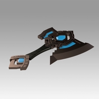 World Of Warcraft Shadowlands Axe Bastion Cosplay weapon prop - Thumbnail 2