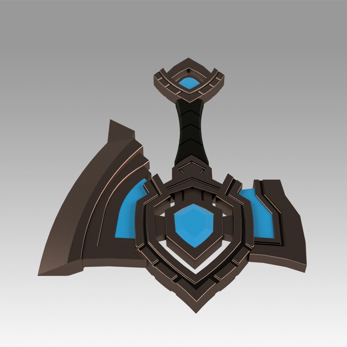 World Of Warcraft Shadowlands Axe Bastion Cosplay weapon prop 3D Print 366465
