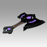World Of Warcraft Shadowlands Axe Bastion Cosplay weapon prop - Thumbnail 2