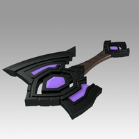 World Of Warcraft Shadowlands Axe Bastion Cosplay weapon prop - Thumbnail 6