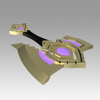 World Of Warcraft Shadowlands Axe Bastion Cosplay weapon prop - Thumbnail 4