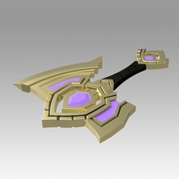 World Of Warcraft Shadowlands Axe Bastion Cosplay weapon prop - Thumbnail 6