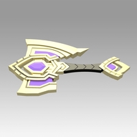 World Of Warcraft Shadowlands Axe Bastion Cosplay weapon prop - Thumbnail 7