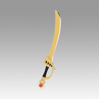 Small Fire Emblem Awakening Sol Katti Sword Cosplay Weapon Prop  3D Printing 366492