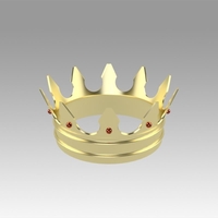 Small Gold crown 3D Printing 366646