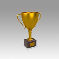 Small Golden Trophy 3D Printing 366650