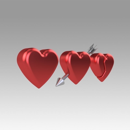 Heart love set 3D Print 366680