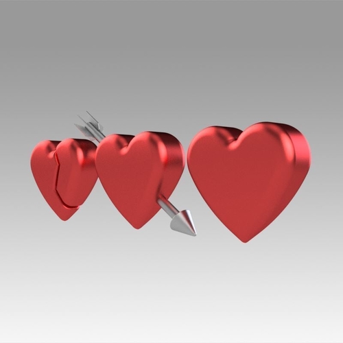 Heart love set 3D Print 366681