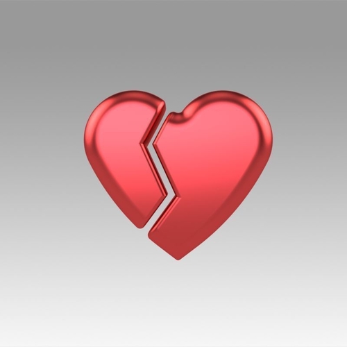 Heart love broken 3D Print 366685