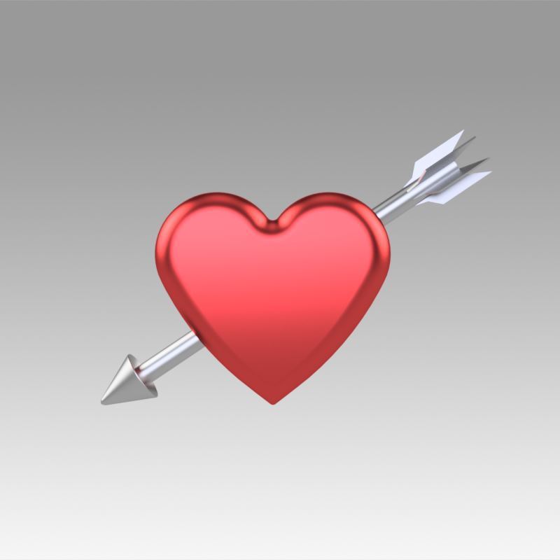 Heart with arrow 3D Print 366690