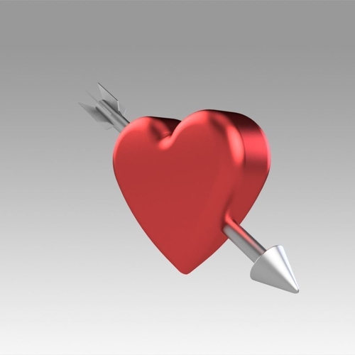 Heart with arrow 3D Print 366695