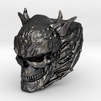Small Evil Skull Ring 3D Printing 36691