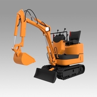 Small Mini excavator Komatsu PC09-1 3D Printing 366932