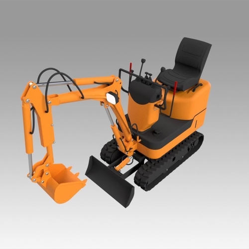 Mini excavator Komatsu PC09-1 3D Print 366940