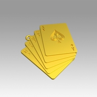 Small Pendant Playing card 3D Printing 366979