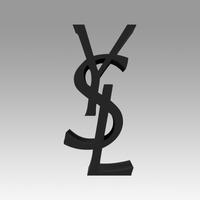 Small Yves Saint Laurent logo 3D Printing 367076