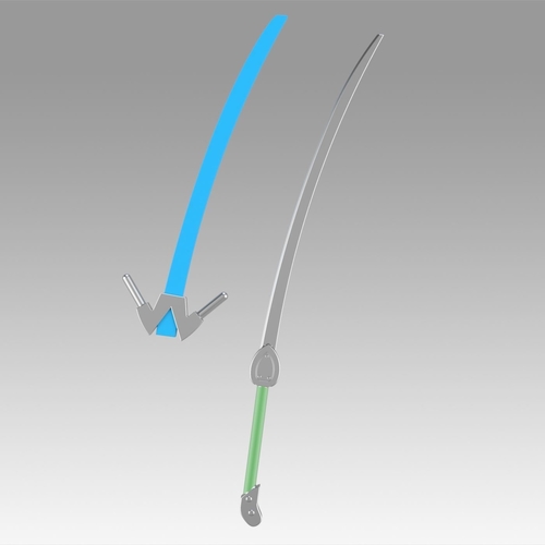 Blazblu jin kisaragi frostbite cosplay weapon 3D Print 367129