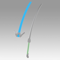 Small Blazblu jin kisaragi frostbite cosplay weapon 3D Printing 367129