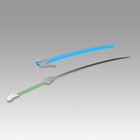Blazblu jin kisaragi frostbite cosplay weapon - Thumbnail 3