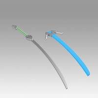 Blazblu jin kisaragi frostbite cosplay weapon - Thumbnail 5